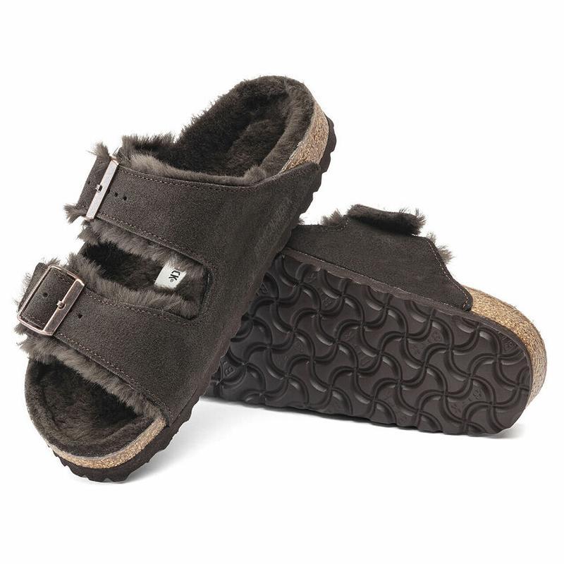 Arizona Birkenstock Shearling Semisove Kozene Panske Béžové | SK 298QMA